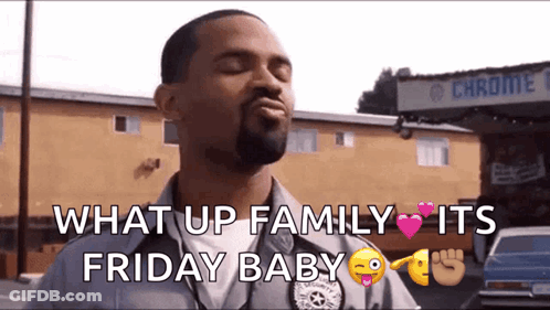 Police Officer Saying What Up Family Friday Baby GIF