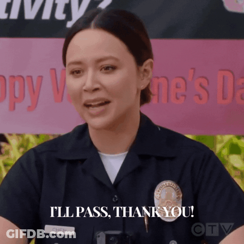 Police Officer Says I'll Pass Thank You GIF