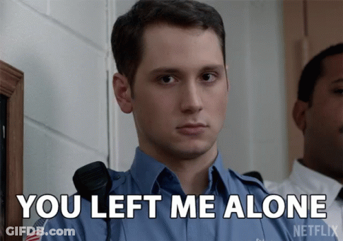 Police Officer Says You Left Me Alone GIF