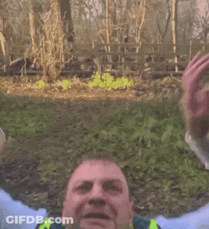 Police Officer Screaming In Yellow Vest GIF