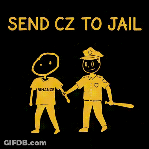 Police Officer Shaking Hands Man In Binance Shirt GIF