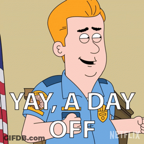 Police Officer Thumbs Up Saying Yay A Day Off GIF