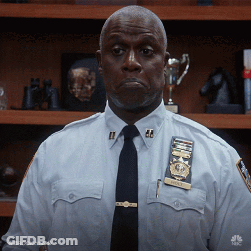 Police Officer With Name Holly On Badge GIF