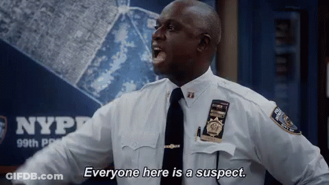Police Officer Yelling In Front Of Map GIF