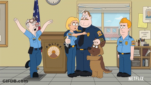Police Officers In Front Of Podium Saying Police GIF