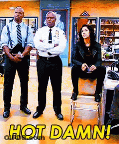 Police Officers Saying Hot Damn GIF