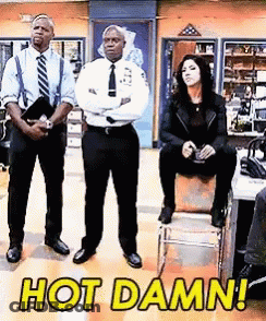 Police Officers Saying Hot Damn GIF