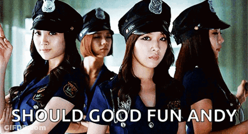 Police Officers Standing Together GIF