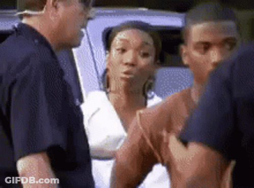 Police Officers Talking To Woman Near Car GIF