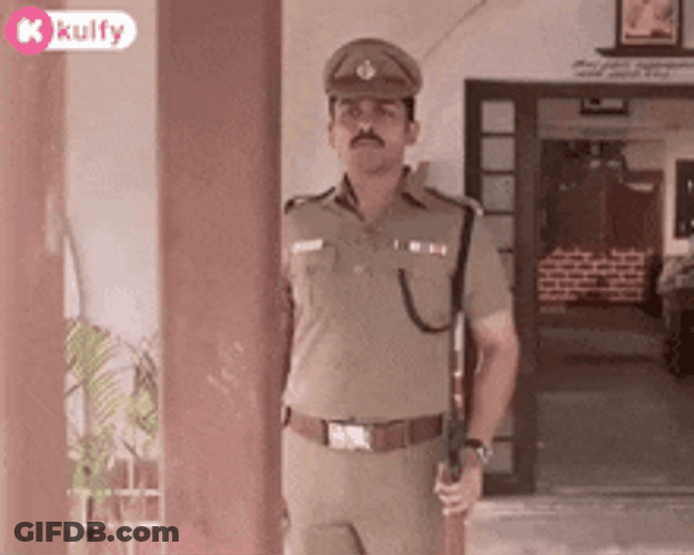 Police Subordinate Salute Station GIF