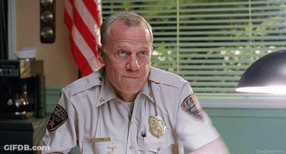 Police Throwing Cup At The Dude GIF