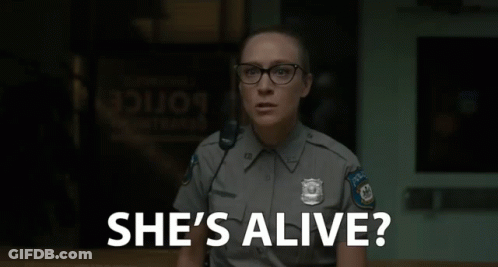 Police Woman Asks If She's Alive GIF