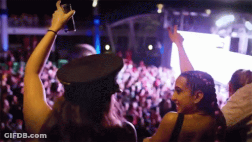 Police Woman Holding Glass GIF