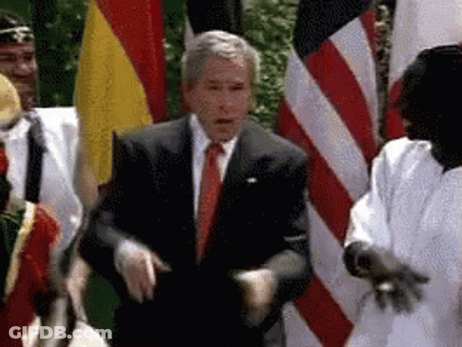 Politician George Bush Shoe Rain Dance GIF