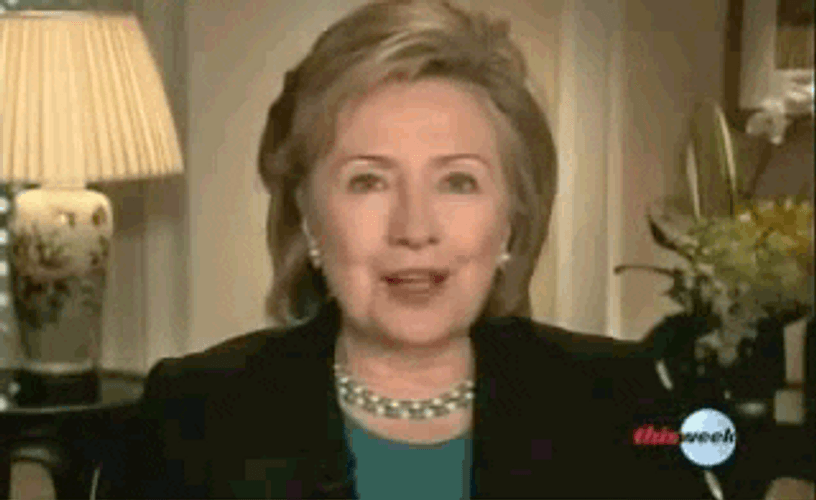 Politician Hillary Clinton Laughing GIF