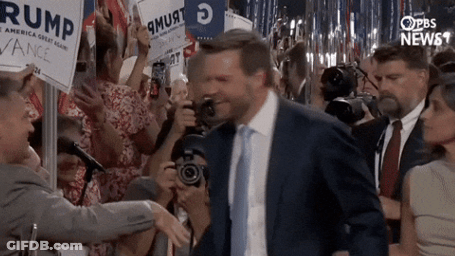 Politician JD Vance Shaking Hands GIF