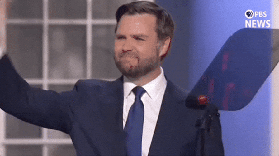 Politician JD Vance Waving GIF
