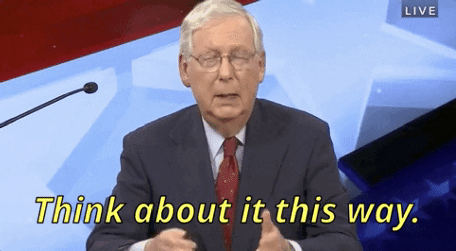 Politician Mitch McConnell Explaining Meme GIF