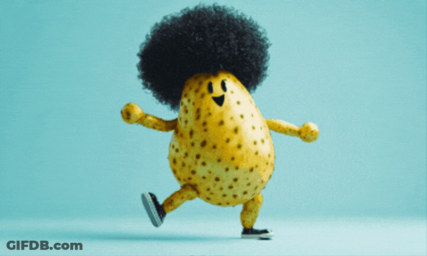 Polka Dots Dancing Potato GIF