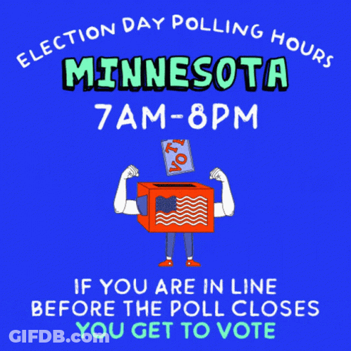 Polling Hours Poster Minnesota GIF