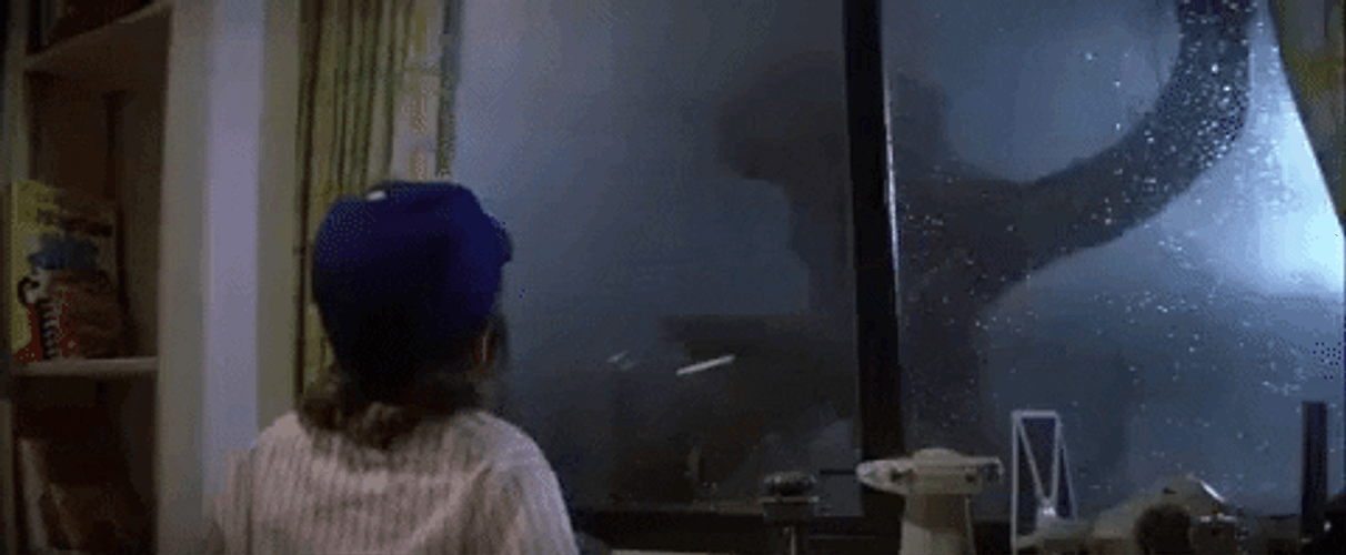 Poltergeist Scary Stormy Tree Silhouette Scene GIF
