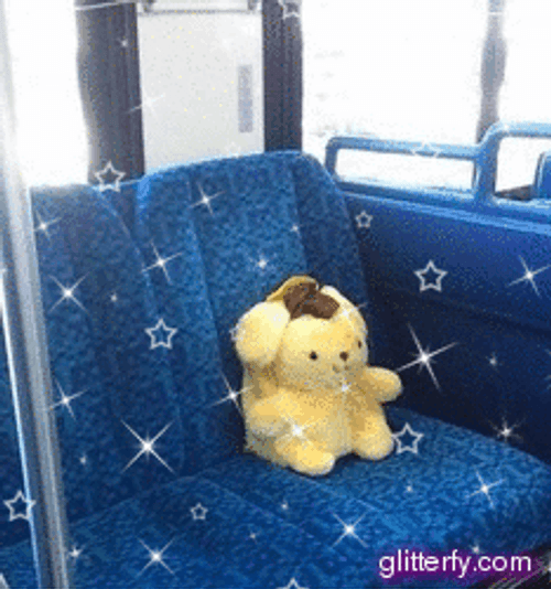 Pompompurin Glitter Ride Bus GIF