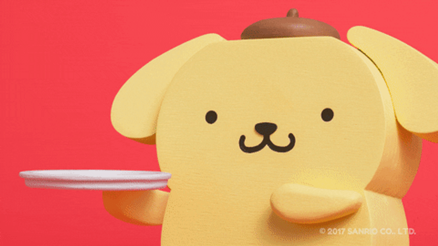 Pompompurin Yummy Burger GIF