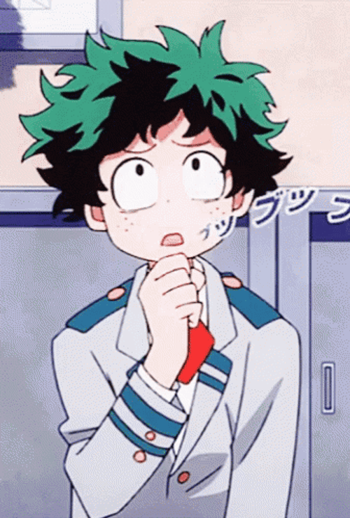 Pondering Confused Deku GIF