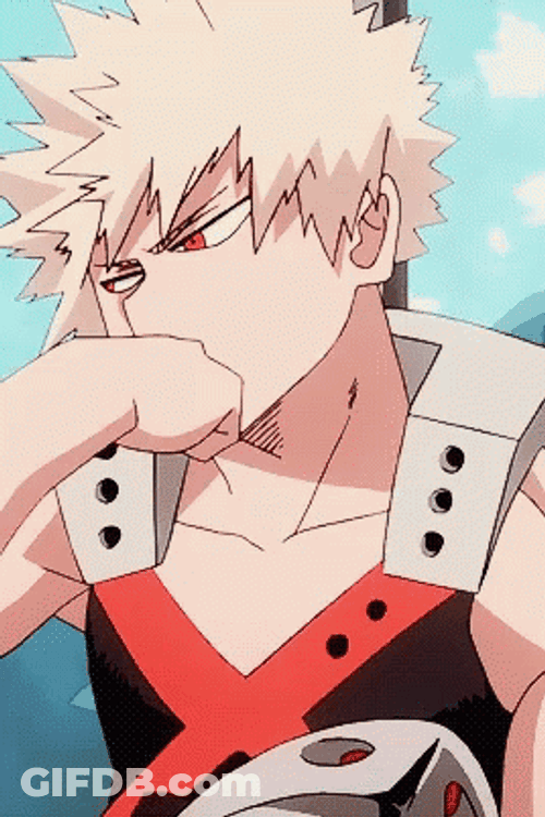 Pondering Katsuki Bakugou GIF