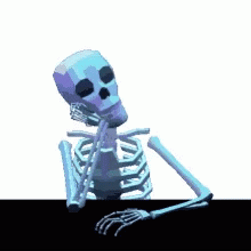 Pondering & Waiting Skeleton GIF
