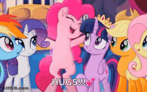 Ponies Saying Hugs GIF