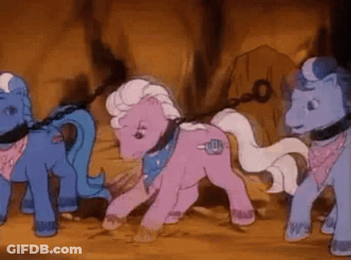 Ponies Standing Together GIF
