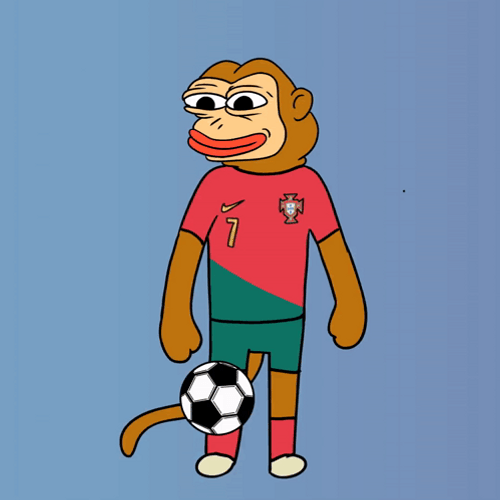 Ponke Playing Soccer Ball GIF