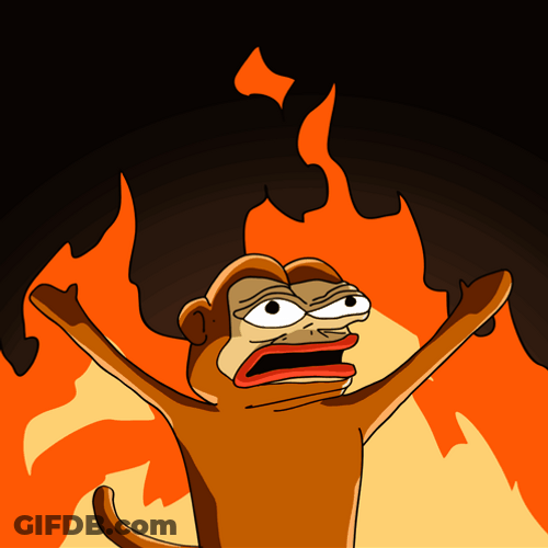 Ponkesol In Burning Flame GIF