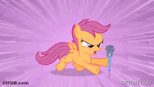 Pony Holding Microphone GIF