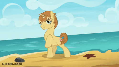 Pony Holding Pink Heart GIF
