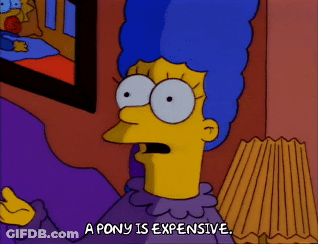 Pony Is Expensive Marge Simpson GIF