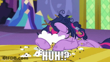 Pony Laying Down With Huh GIF