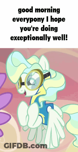 Pony With Glasses Says Good Morning Everyone GIF