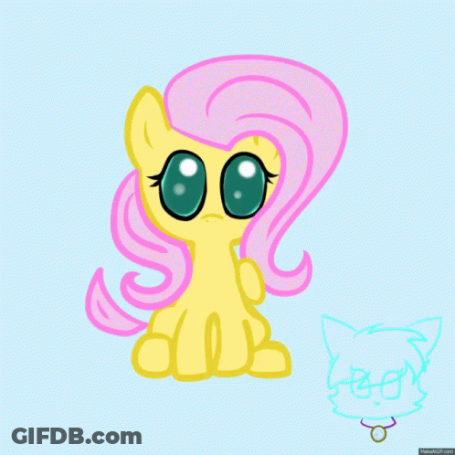 Pony With Heart And Cat With S GIF
