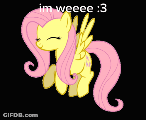 Pony With Wings Saying Im Weeeee GIF
