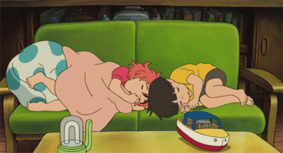 Ponyo And Sosuke Sleeping GIF
