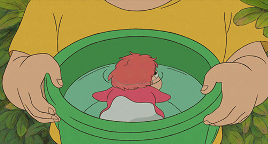 Ponyo Is Spitting Water GIF