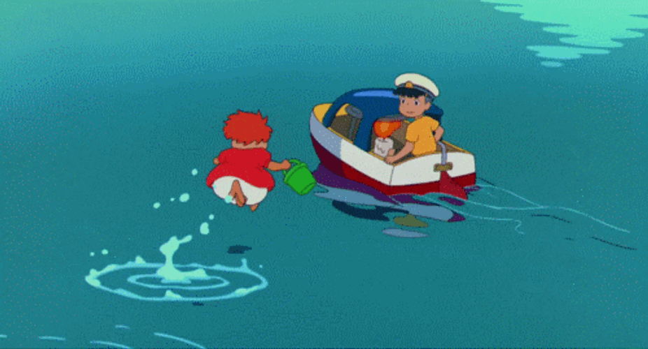 Ponyo Jumping GIF