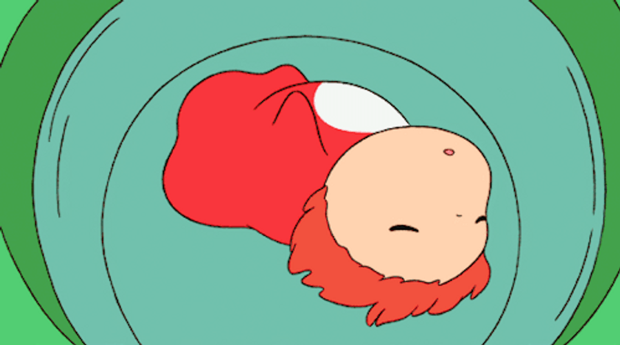 Ponyo Sleeping GIF