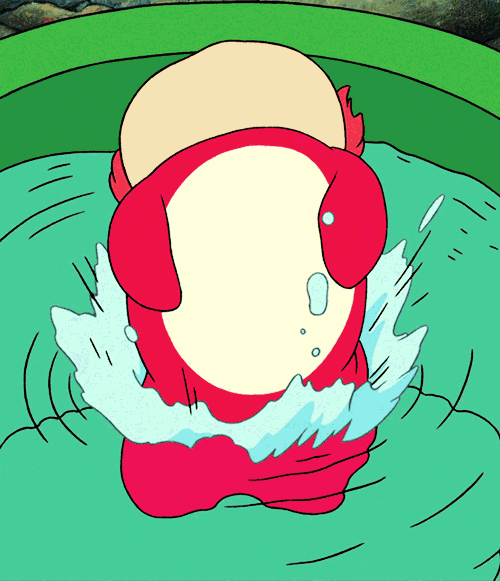 Ponyo Swimming Happily GIF