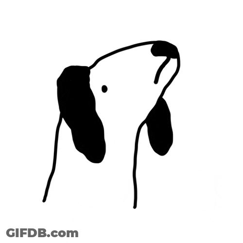 Poodle Black And White Animation GIF