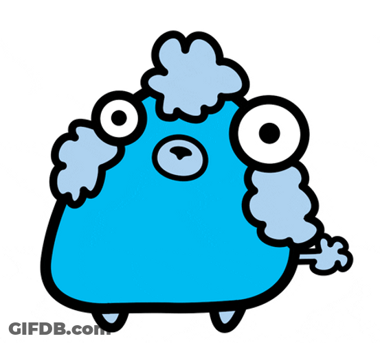 Poodle Blue Eyes Blinking GIF