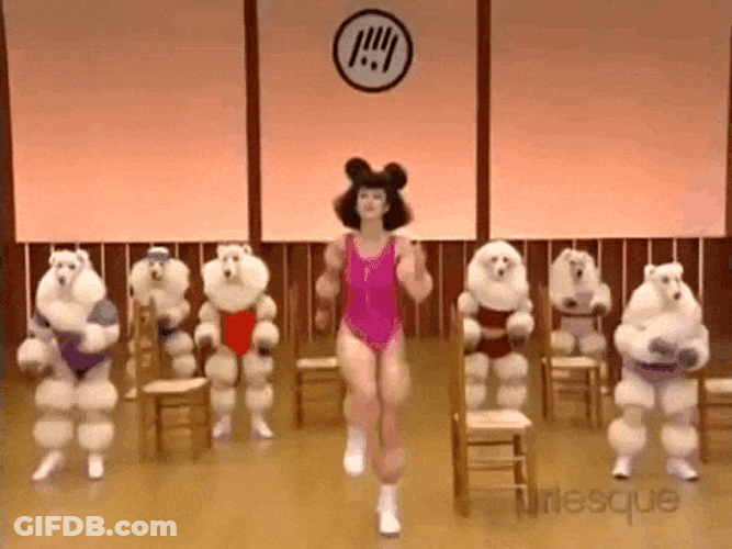 Poodle Exercising Foot Steps GIF