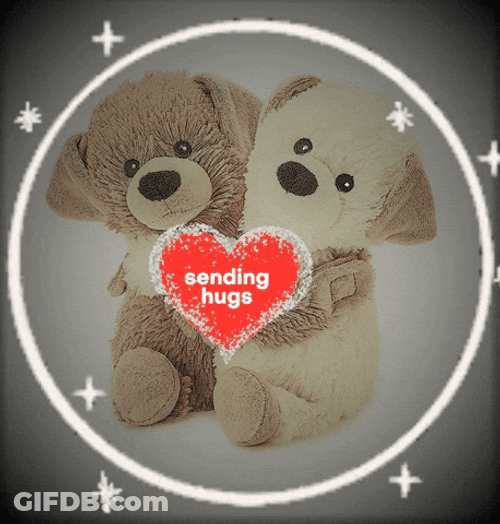 Poodle Sending Hugs Love Heart GIF